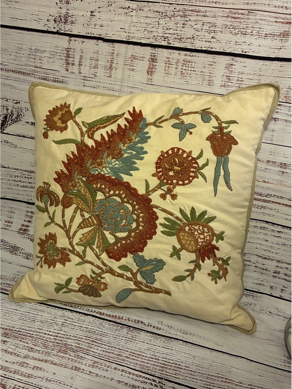 Decorative Floral Throw Pillow Cover with Insert